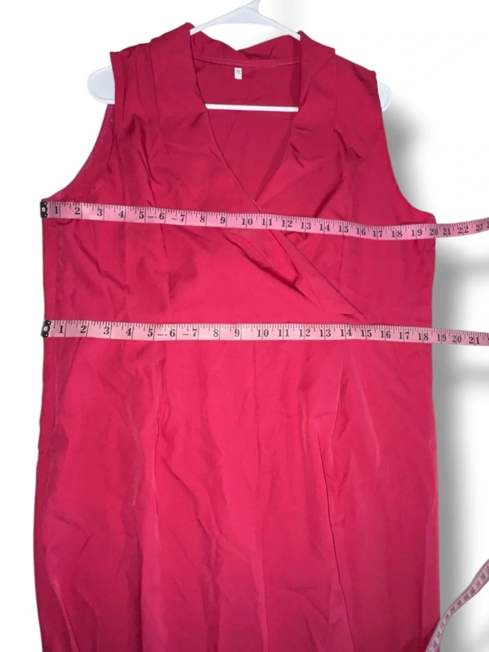 NWOT Hot Pink Sleeveless V-Neck Wide Leg Jumpsuit - Size XL